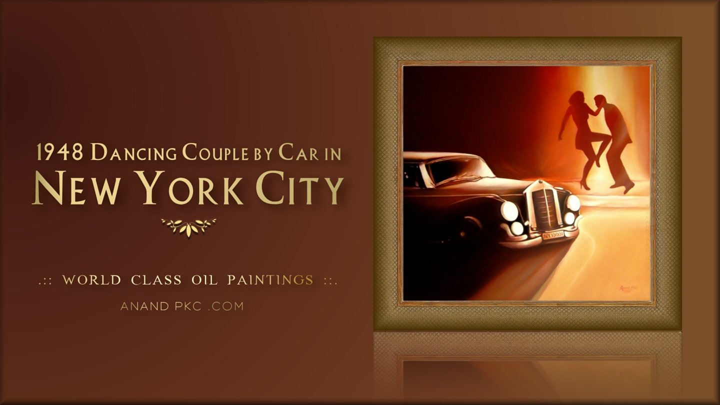 1948 Dancing Couple by Car in New York City 